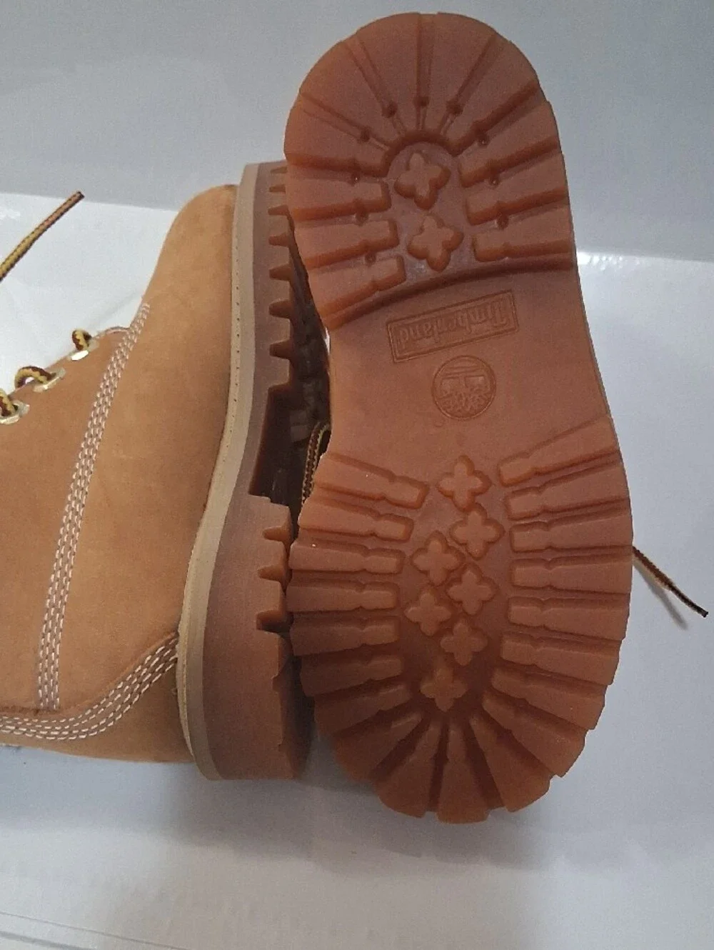 Pre-owned Timberland Kids Tan/Brown Lace-Up Suede Boots